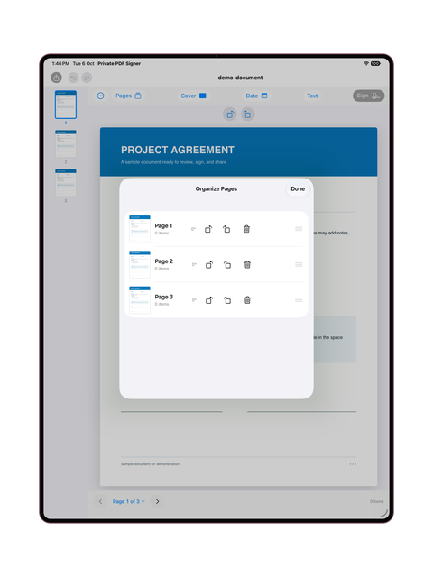 iPad — Organize pages